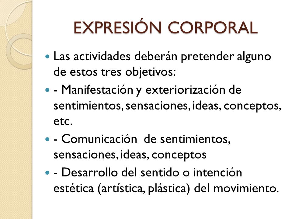 Expresion corporal de es actividad la que